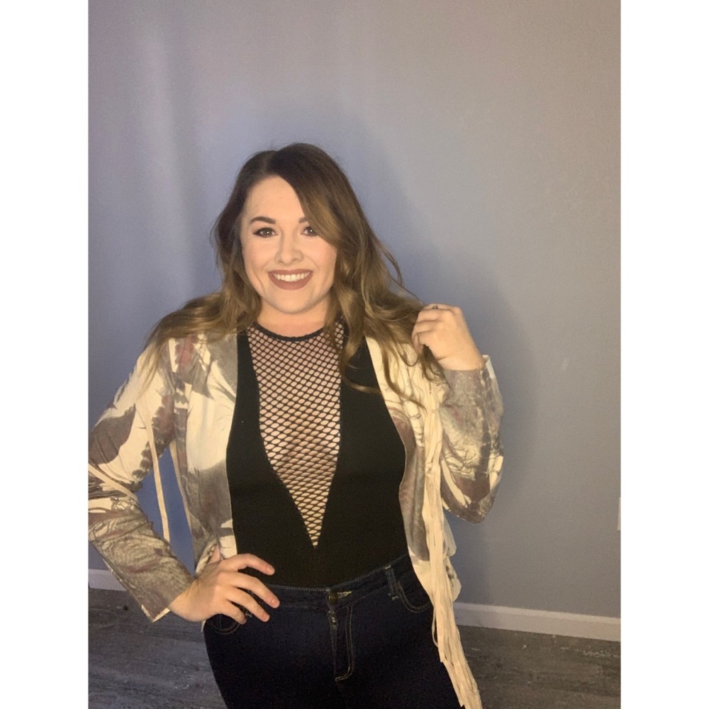 Suede fringe jacket